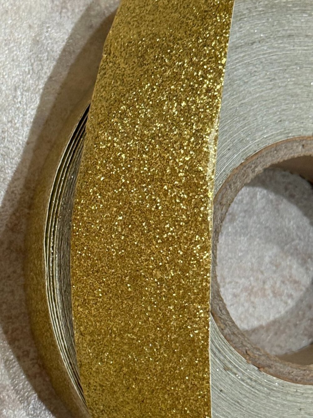 Gold Glitter Adhesive Tape 1.75", 1 Roll for Crafts